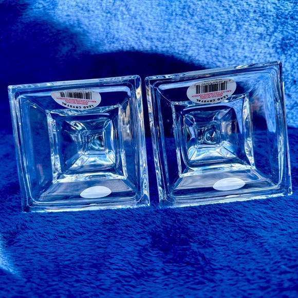 Toscany St. George 24% Lead Crystal 8" Candlesticks USA Cut Glass vintage - Picture 7 of 16